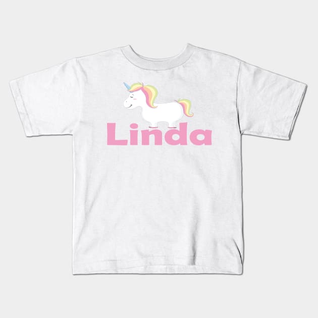 Linda Unicorn Kids T-Shirt by ProjectX23Red